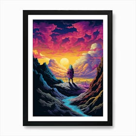 Man On The Mountain Art Print