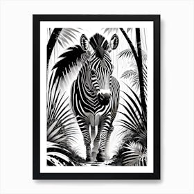 Zebra In The Jungle 1 Art Print