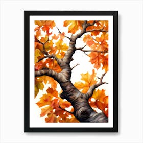 Autumn Leaves On A Tree 1 Art Print