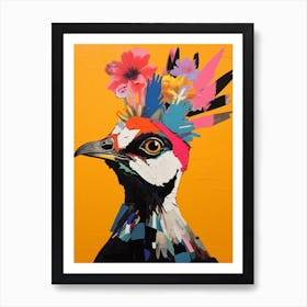 Bird With A Flower Crown Lapwing 4 Art Print