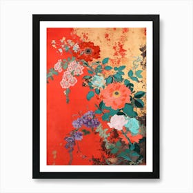 Great Japan Hokusai Japanese Botanical 3 Art Print