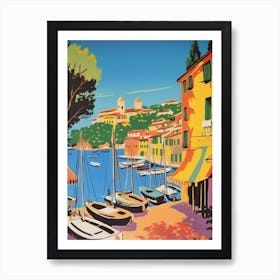 Portofino Italy 4 Travel Poster Vintage Poster