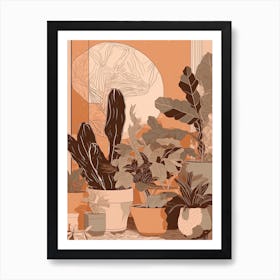 Cacti House Illustration 2 Art Print