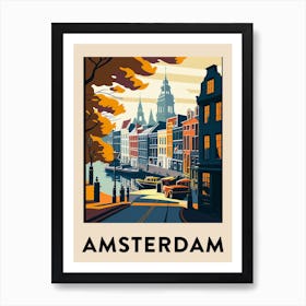 Amsterdam 2 Vintage Travel Poster Art Print