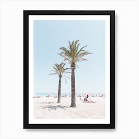 Palm Trees At The Beach Art Print