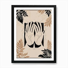 Abstract Hand And Eye Pattern (1) Art Print