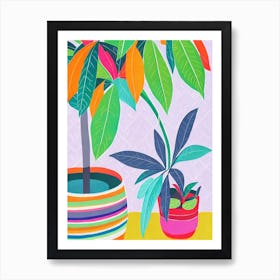 Umbrella Plant Eclectic Boho Art Print