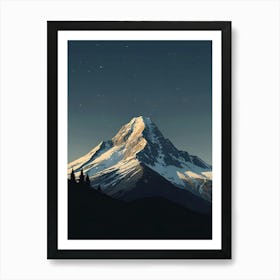 Snowy Mountain Art Print