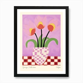 Spring Collection Tulips Flower Vase 2 Art Print