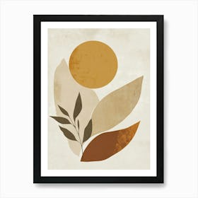 Sun And Leaves 12 Art Print