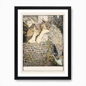 Two Owls On A Wall (1895), Theo Van Hoytema Art Print