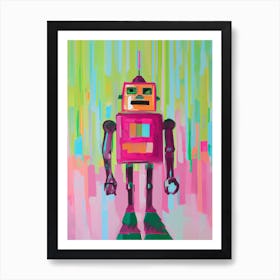 Retro Tin Robot Oil Painting Art Print