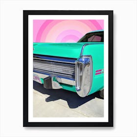 Mint Green 73 Imperial With Pink Rainbow Art Print