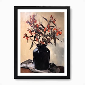 Bouquet Of Autumn Sage Flowers, Fall Florals Painting 3 Art Print