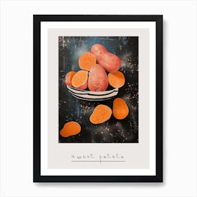 Art Deco Sweet Potato 2 Poster Art Print