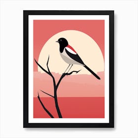 Minimalist Magpie 3 Illustration Art Print