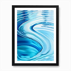 Water Ripples Waterscape Marble Acrylic Painting 1 Art Print