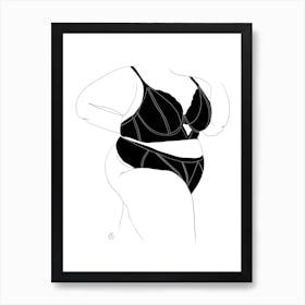 Lady In Lingerie 3 Art Print