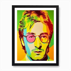 John Lennon 2 Colourful Pop Art Art Print