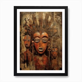 African Masks 2 Art Print