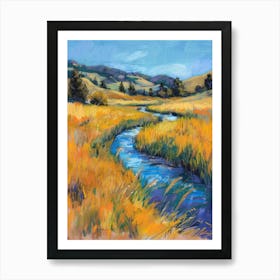Stream In The Meadow 1 Art Print