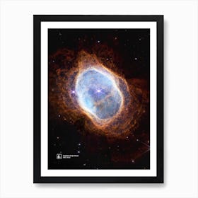 Southern Ring Nebula, NGC 3132 (James Webb/JWST) — space poster, science poster, space photo, space art, jwst picture Art Print