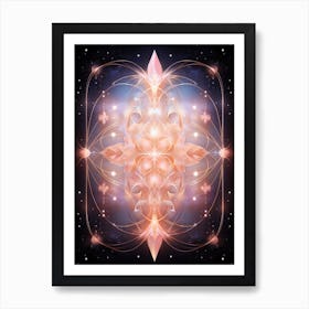 Celestial Abstract Geometric Illustration 11 Art Print