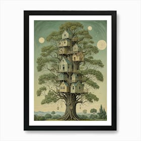 Fantasy Tree Houses Art Print