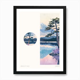 Mount Fuji Japan 1 Cut Out Travel Poster Art Print