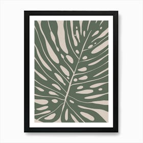 Sage Green Leaf Art Print