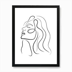 Portrait Of A Woman.Scandinavian wall art 9 Art Print