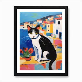 Painting Of A Cat In Sardinia Italy 3 Art Print