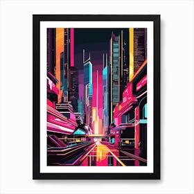 Futuristic city Art Print