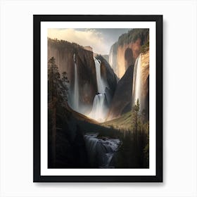 Yosemite Falls, United States Realistic Photograph (2) Art Print