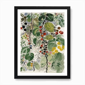 Gooseberry Fruit Drawing 4 Art Print