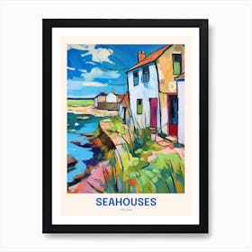 Seahouses England 3 Uk Travel Poster Art Print