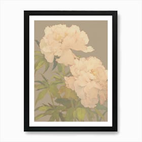 Muted Tones Flowers 1 Art Print