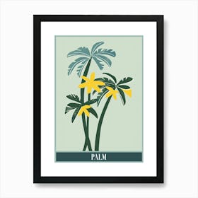 Palm Tree Flat Illustration 4 Poster Art Print