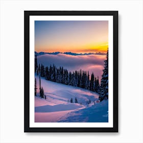 Lech Zürs, Austria 1 Sunrise Skiing Poster Art Print