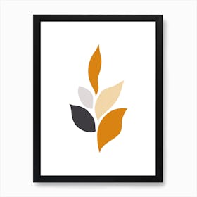 Modern Abstract Leaves Art Print