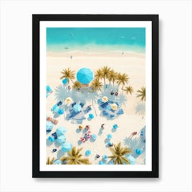 Aerial View Of Beach Art Print