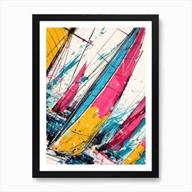 Sailboats 3 sport Art Print