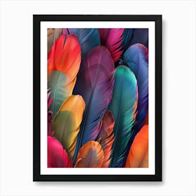 Colorful Feathers 13 Art Print