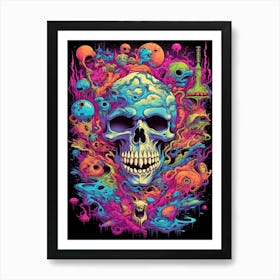 Psychedelic Skull 8 Art Print