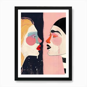 Two Women Kissing 19 Art Print