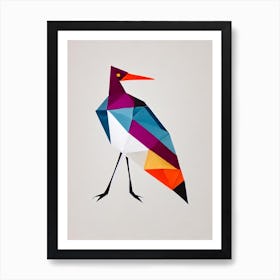Stork Origami Bird Art Print