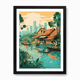 Vietnam 3 Travel Illustration Art Print