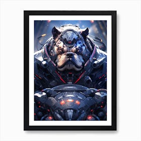 Futuristic Bulldog Art Print