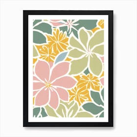 Heather Pastel Floral 3 Flower Art Print