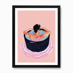 Man In A Bathtub 1 Art Print